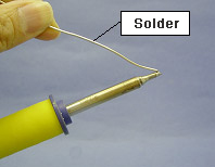 Apply new solder in the soldering tip.