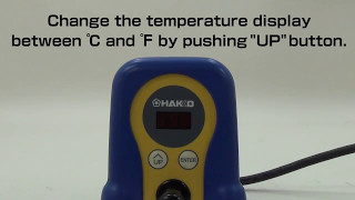 HAKKO FX-888D; changing the display between ℃ and ?