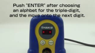 HAKKO FX-888D; how to set 