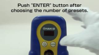 HAKKO FX-888D; how to set 