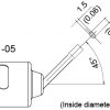 N51-05 Bent Hot Air Nozzle, 1.5 x 3mm