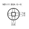 N51-11 BGA Hot Air Nozzle, 6 x 6 mm