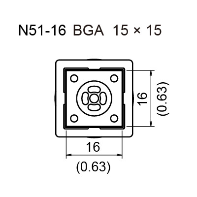 N51-16 BGA Hot Air Nozzle, 15 x 15 mm