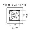 N51-18 BGA Hot Air Nozzle, 18 x 18 mm