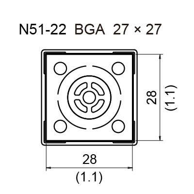 N51-22 BGA Hot Air Nozzle, 27 x 27 mm