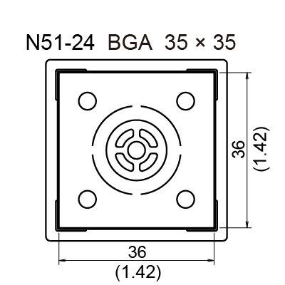 N51-24 BGA Hot Air Nozzle, 35 x 35 mm