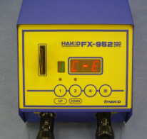 "C-E" appears on the LCD.
