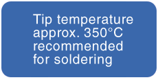 Use a temperature setting of around 350°C.