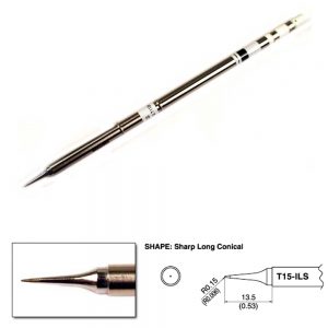 T15-ILS Conical Soldering Tip R0.15mm x 13.5mm