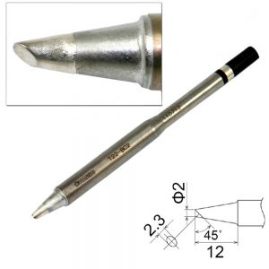 T22-BC2  Bevel Soldering Iron Tip 2mm/45° x 12mm