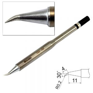 T22-J02 Angled Soldering Iron Tip R0.2/30° x 11mm