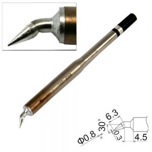 T22-JD08 Angled Soldering Iron Tip R0.2/30° x 11mm