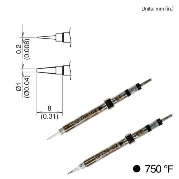 T38-02L1 Micro Tweezer Tips